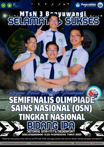 Siswa mtsn 3 banyuwangi lolos semifinal osn ipa tingkat nasional